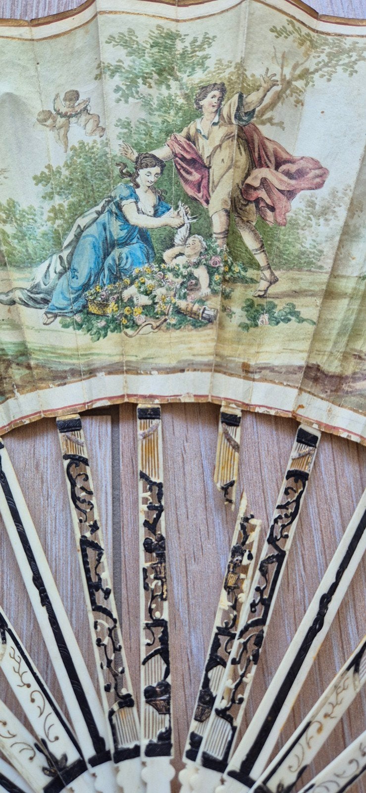 Antieke handwaaiers - Set van 4 decoratieve waaiers, Ophalen of Verzenden