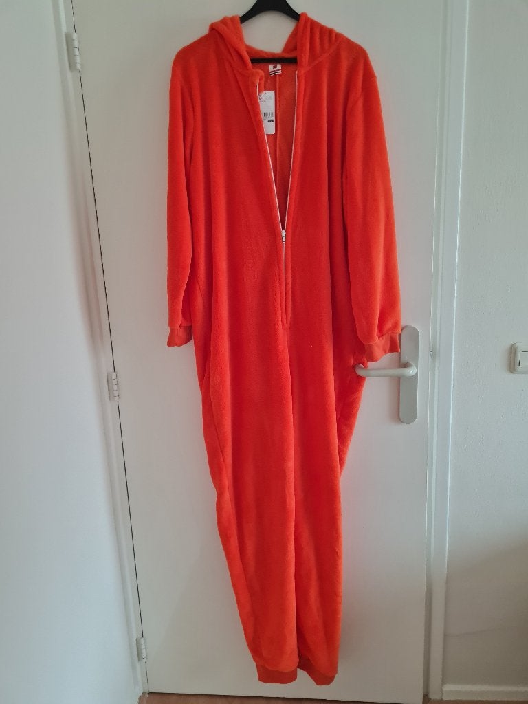 Oranje onesie, Kleding, Maat 56/58 (XL), Nieuw, Oranje of Koningsdag
