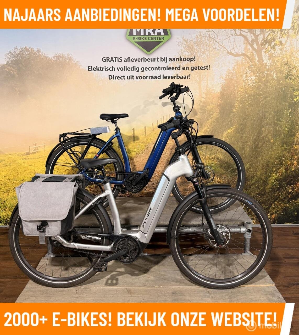 Flyer GoTour6 Elektrische fietsen setje verkrijgbaar BOSCH!, 55 tot 59 cm, Zo goed als nieuw, 50 km per accu of meer, Overige merken