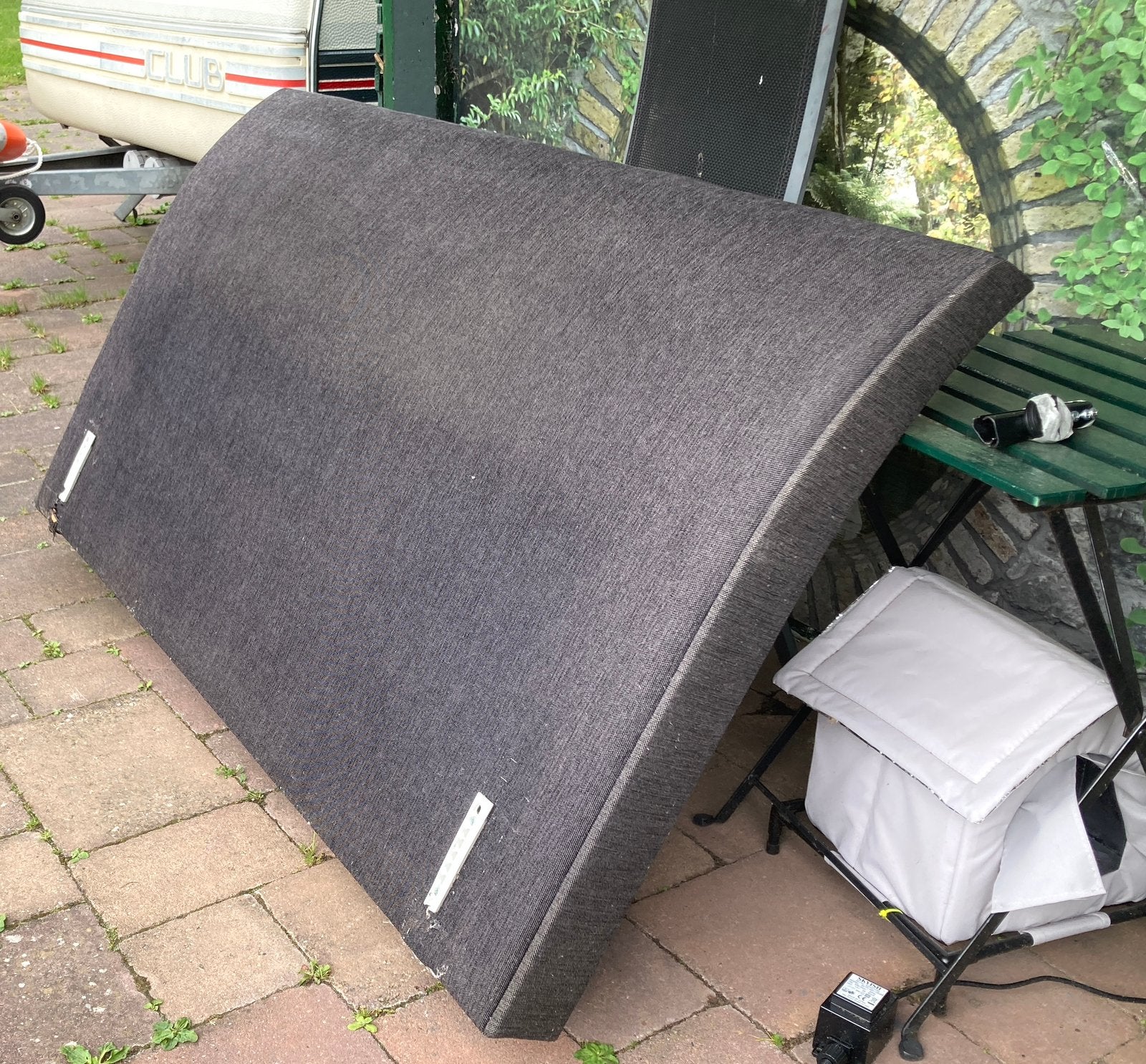 Hoofdbord voor tweepersoons boxspring bed 160 cm breed, Ophalen, Gebruikt, Tweepersoons, 160 cm