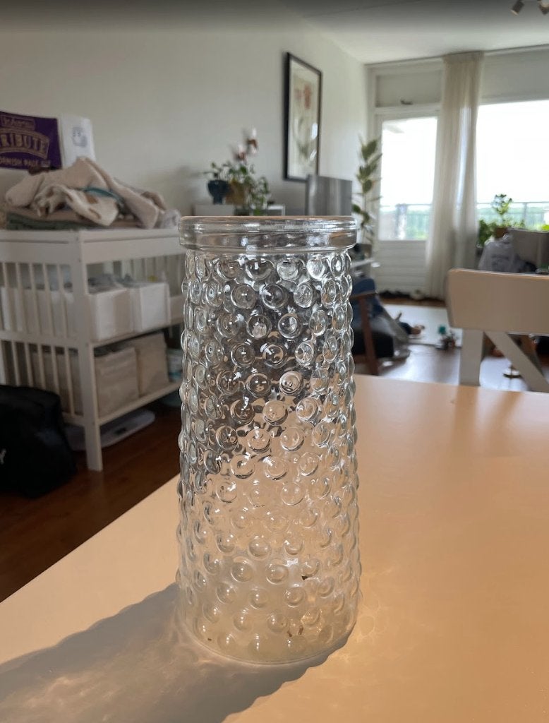 Vase, Gebruikt, Overige kleuren, Ophalen of Verzenden, Glas