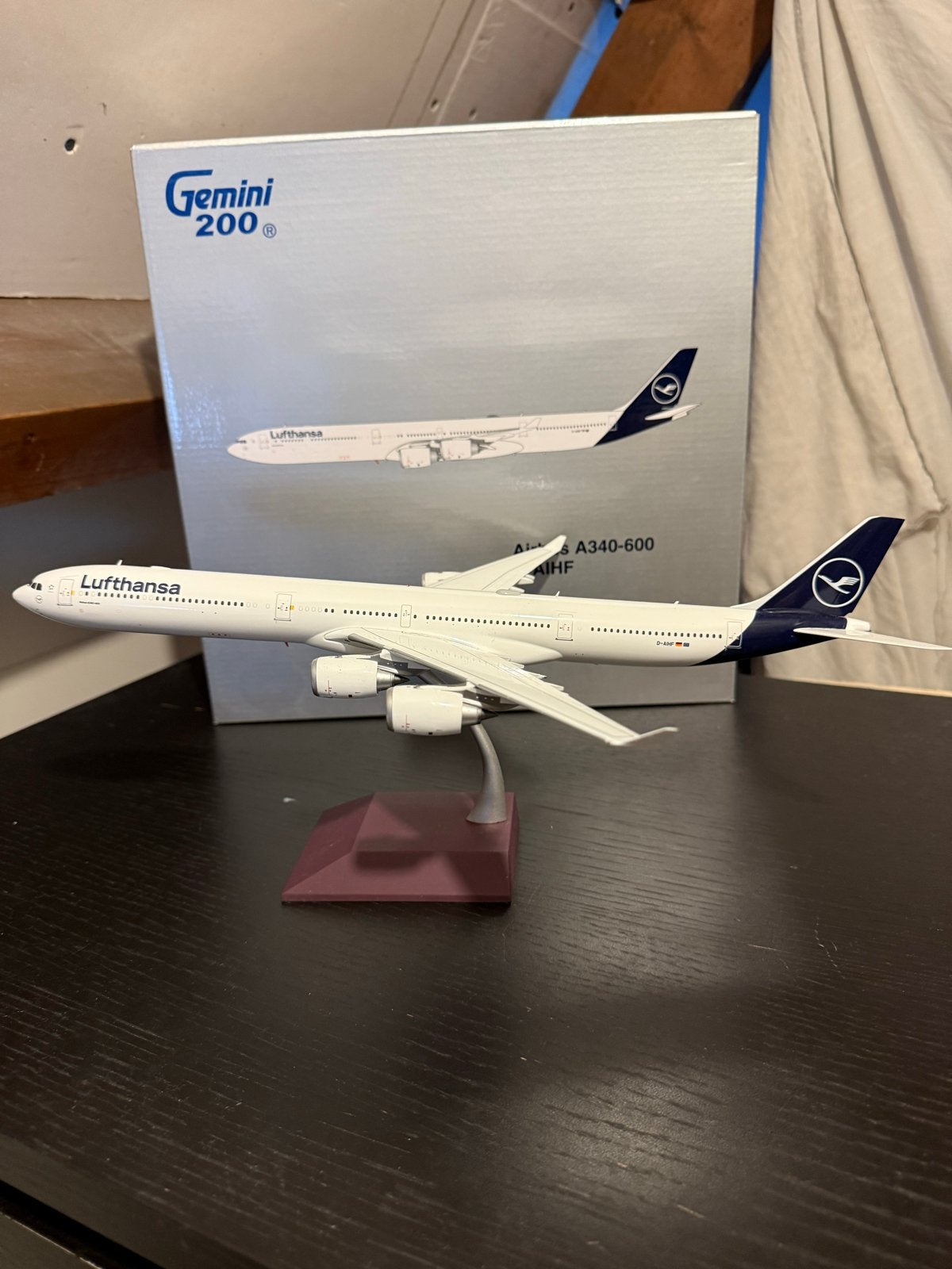 Gemini 200 Lufthansa A340-600 D-AIHF, Overige merken, 1:200 of kleiner, Nieuw, Ophalen of Verzenden