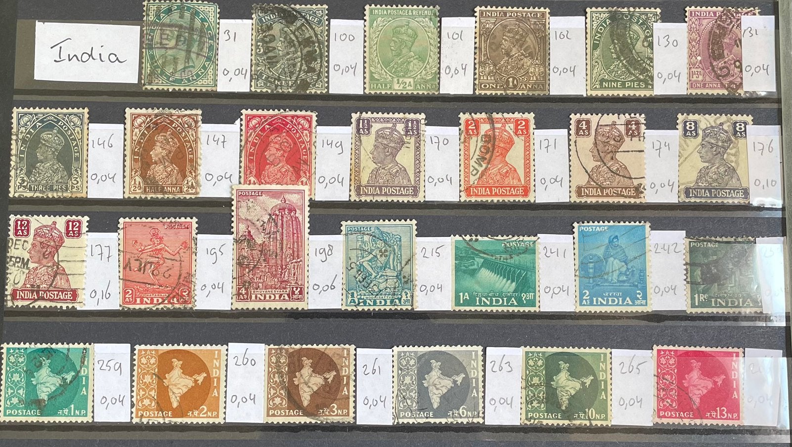 Kaveltje postzegels India, Postzegels en Munten, Postzegels | Volle albums en Verzamelingen, Ophalen of Verzenden, Buitenland