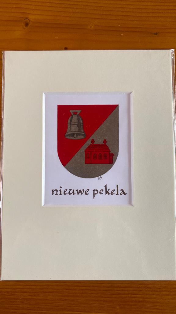 Nieuwe Pekela wapen heraldiek, Antiek en Kunst, Ophalen of Verzenden