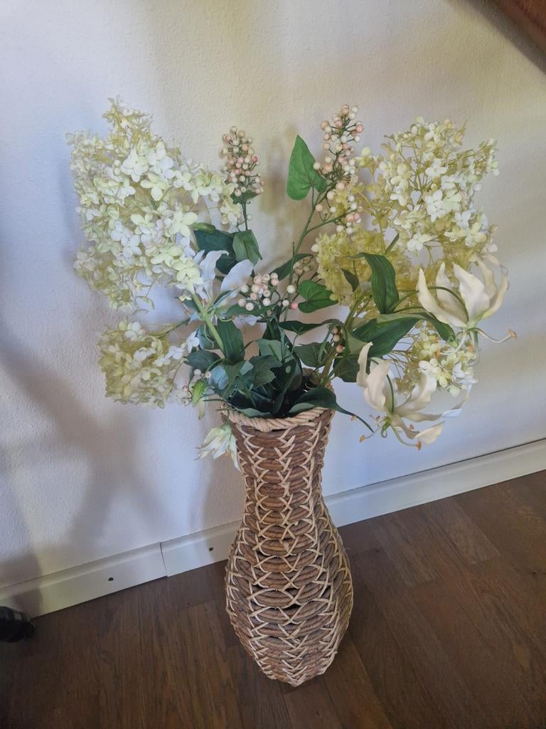 Vaas met kunstbloemen, Ophalen, Overige materialen, Overige kleuren, 50 tot 75 cm