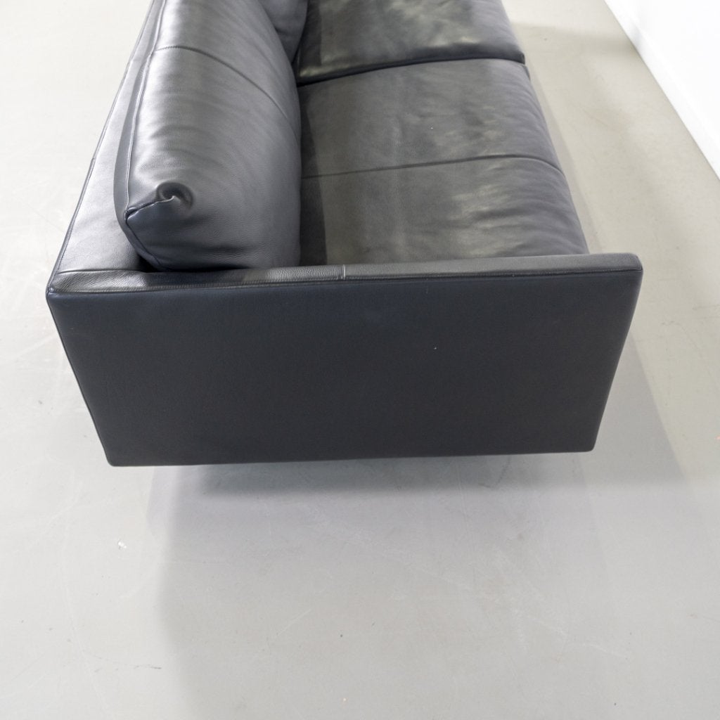 Montis Axel Bank 3-zits/218cm Zwart Leder - Sledepoot, Huis en Inrichting, Niet ingevuld, Zo goed als nieuw, Niet ingevuld, Niet ingevuld