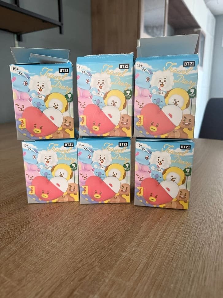BT21 Blindboxen - Cooky, Tata, Shooky (zakje gesloten), Ophalen of Verzenden, Zo goed als nieuw