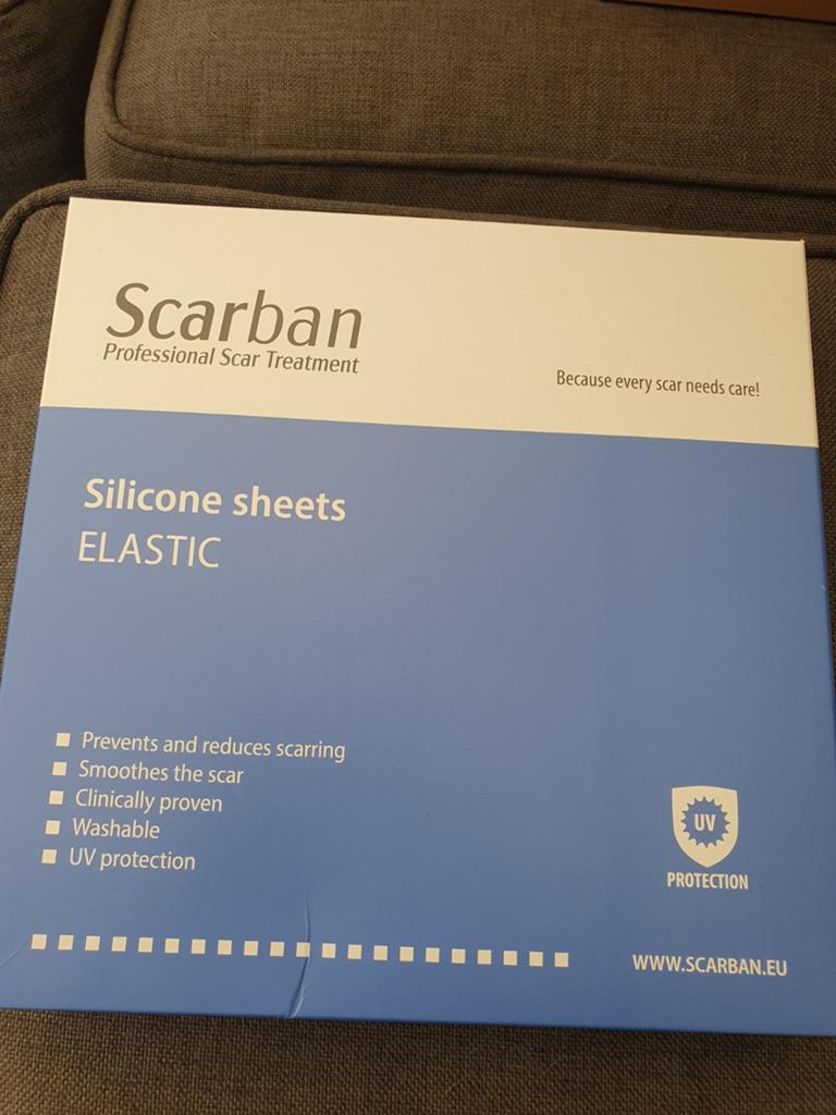 Littekenverzorging 💝 - Scarban Elastische Siliconen, Ophalen of Verzenden, Nieuw, Gehele gezicht, Verzorging