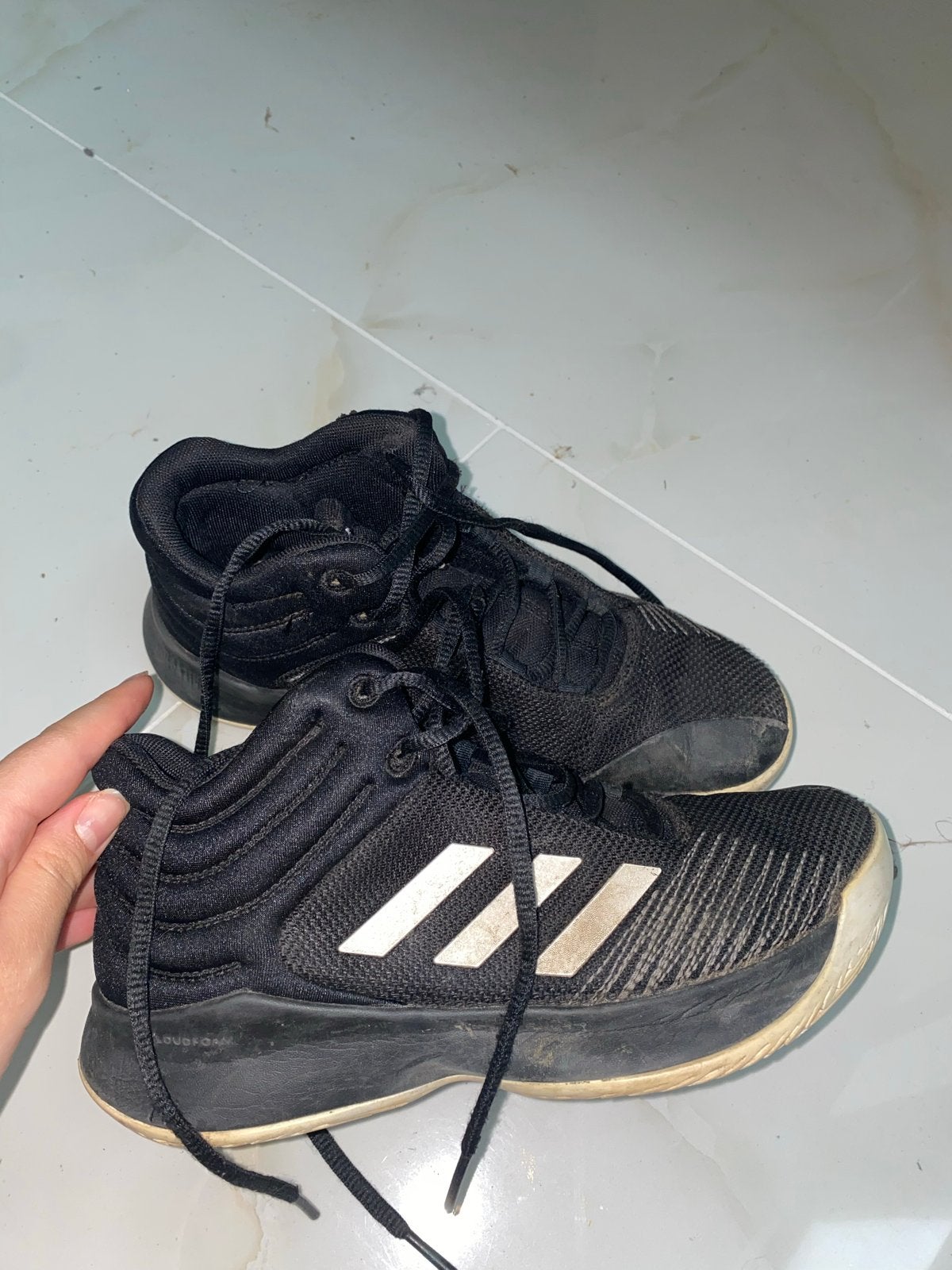 Adidas sneakers maat 36, Ophalen, Gedragen, Zwart, Sneakers of Gympen