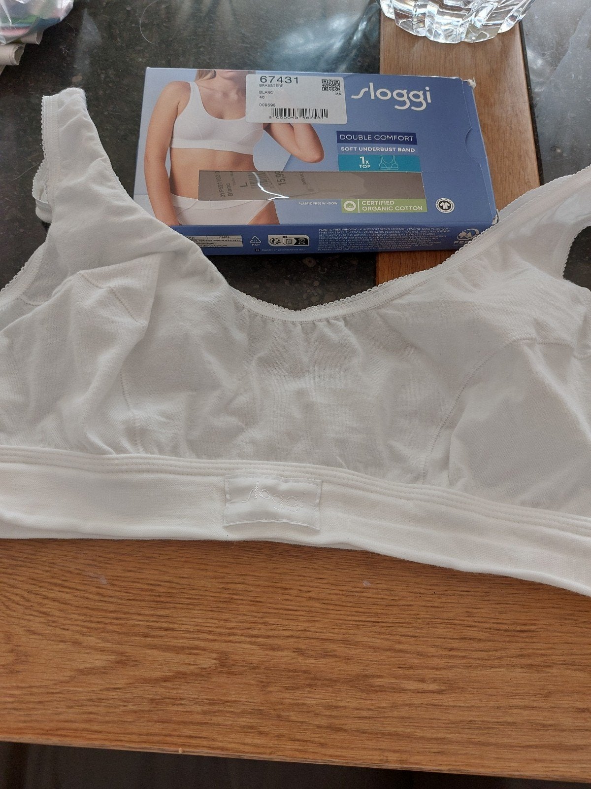 Sloggi Double Comfort Soft Onderbusteband Top Wit, Sloggi, Ophalen of Verzenden, Wit, BH