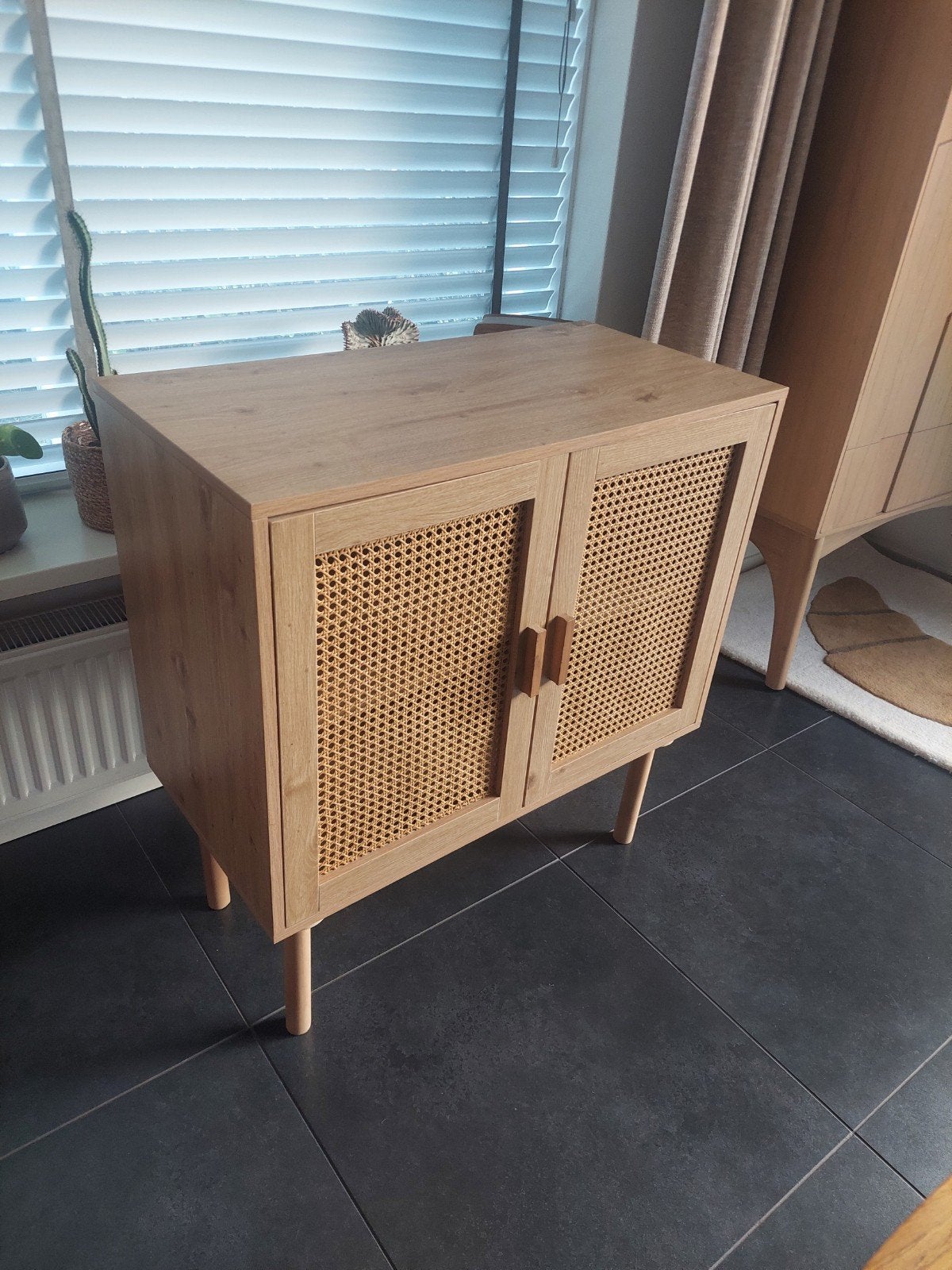 Prachtig dressoir rotan eiken, Huis en Inrichting, Ophalen, Zo goed als nieuw, 25 tot 50 cm, 50 tot 100 cm