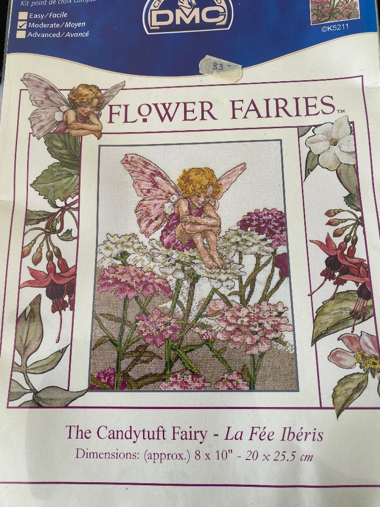 BORDUURPAKKET FLOWER FAIRIES THE CANDYTUFT FAIRY ZELDZAAM, Hobby en Vrije tijd, Ophalen of Verzenden, Nieuw, Handborduren, Borduurpakket