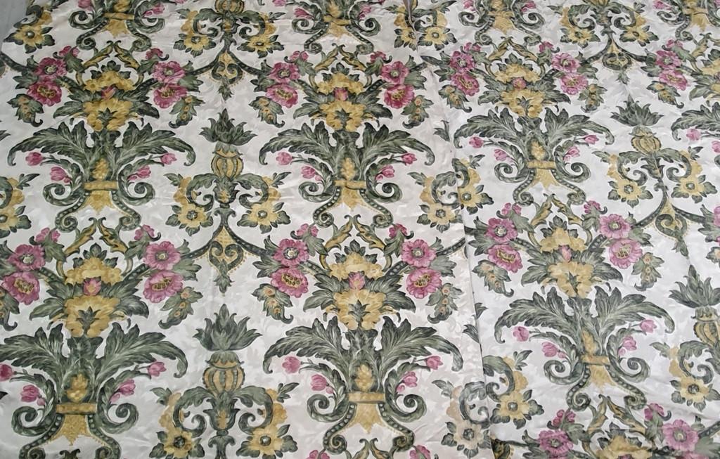 2077 barok brocante bloemen stoffen lappen coupons gordijnen, Hobby en Vrije tijd, Stoffen en Lappen, Gebruikt, Overige kleuren