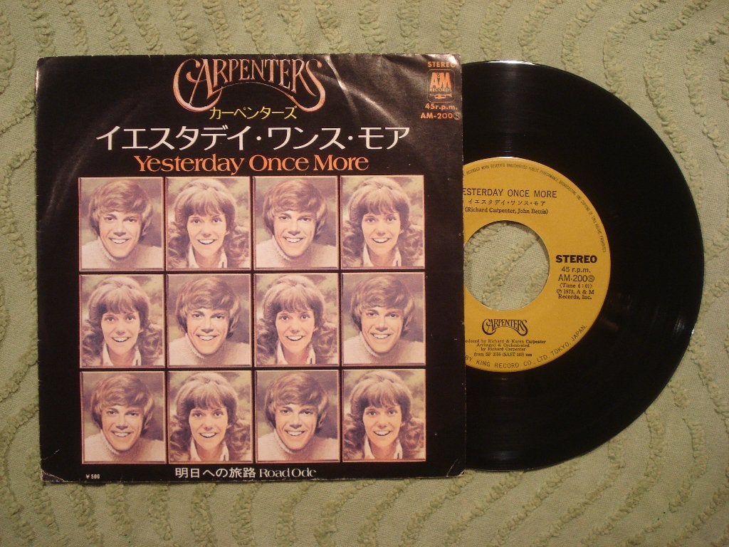 Carpenters 7" Vinyl Single: ‘Yesterday once more’ (Japan), 7 inch, Ophalen of Verzenden, Zo goed als nieuw, Pop