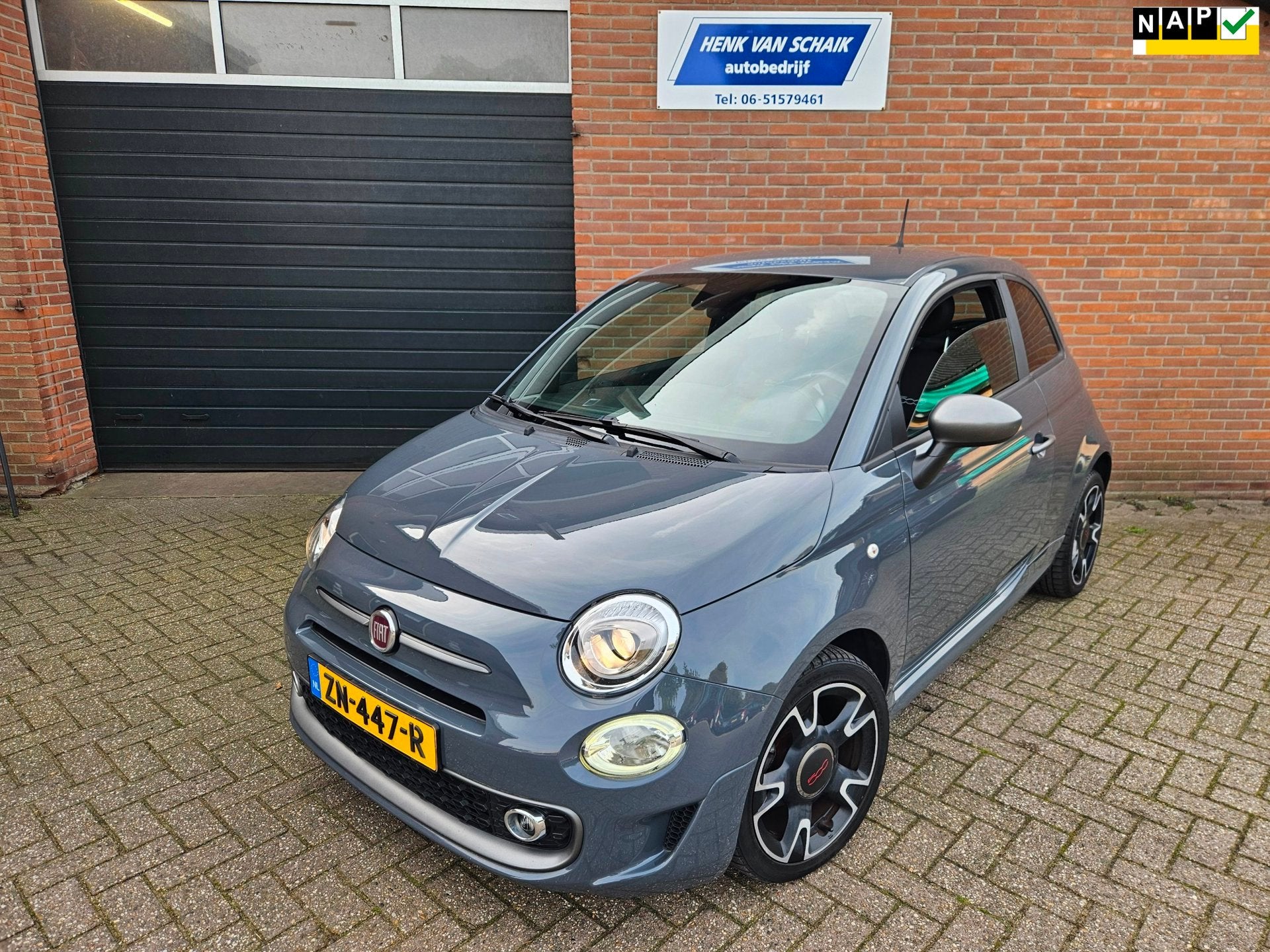 Fiat 500 0.9 TwinAir Turbo Sport Lite 2019 / Cruise / Navi, Auto's, Voorwielaandrijving, Euro 6, Leder en Stof, Origineel Nederlands