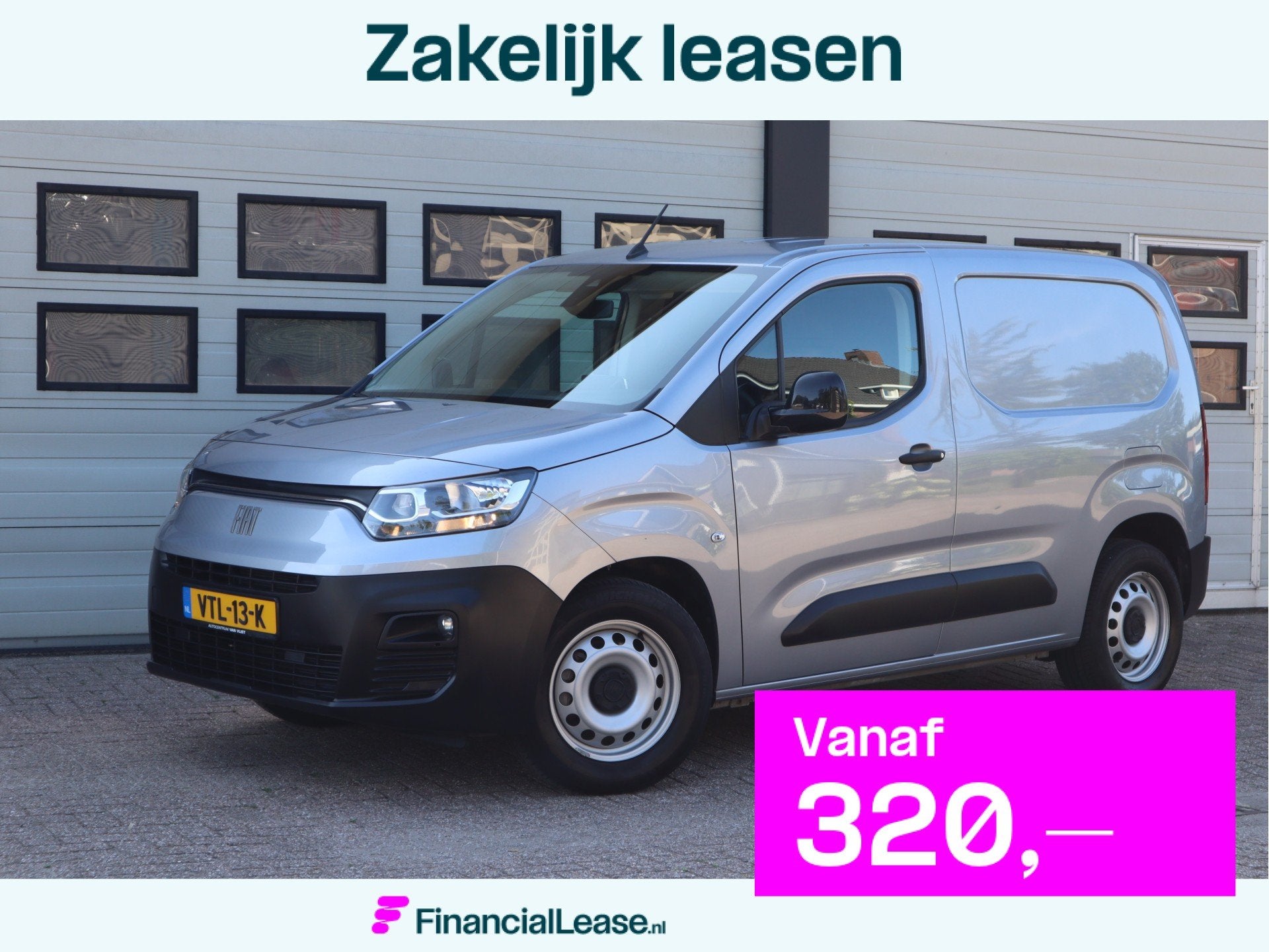 Fiat E-Doblò 136 L1 50 kWh AC+DC Snelladen - Dealer onderho, Gebruikt, Met garantie (alle), Origineel Nederlands, 2 stoelen