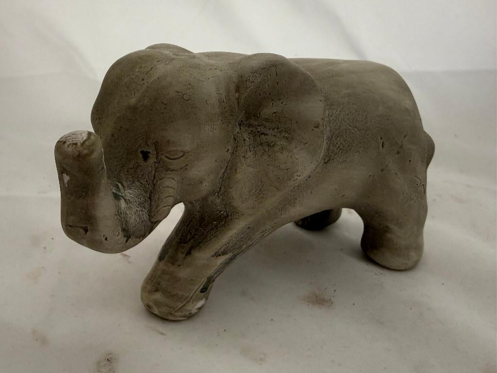 Keramieken olifant, Ophalen of Verzenden, Gepatineerd, Beeld