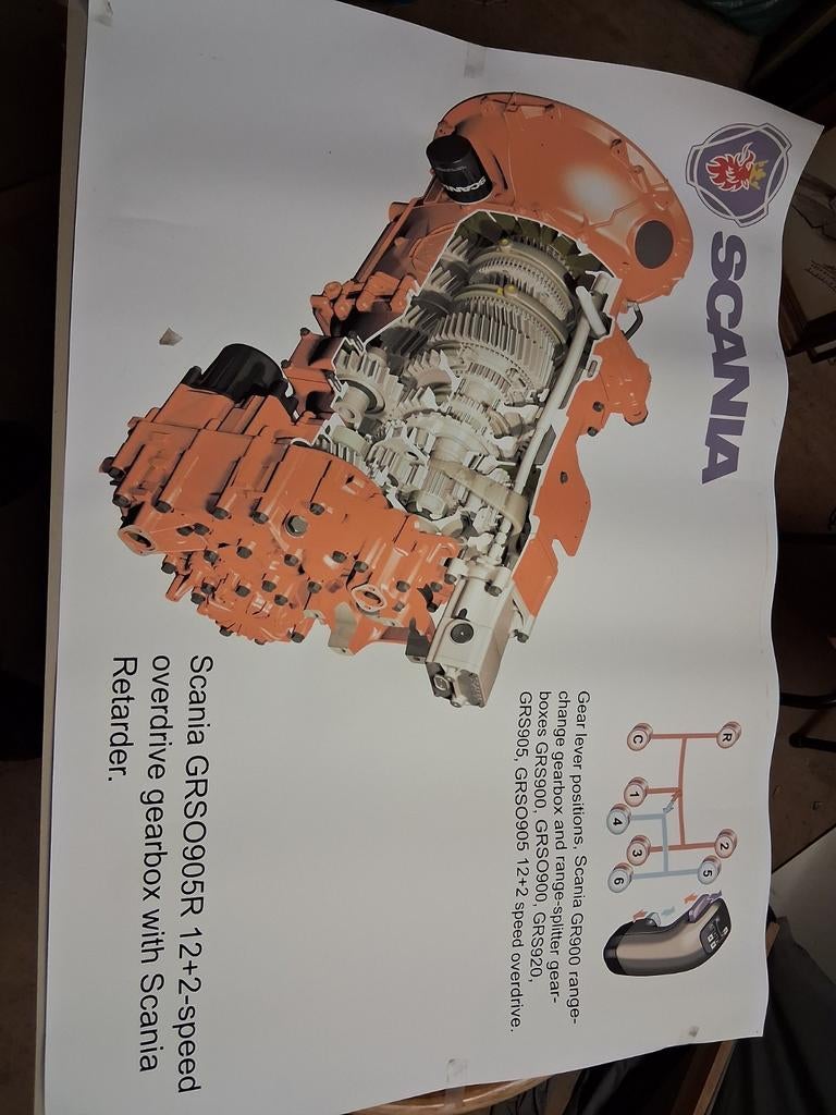 Scania GRS905R Versnellingsbak Poster, Ophalen of Verzenden