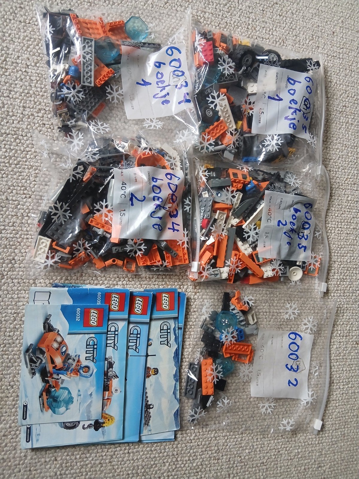 Lego city arctic sets 60035, 60034 en 60032, City, Lego, Ophalen of Verzenden, Complete set
