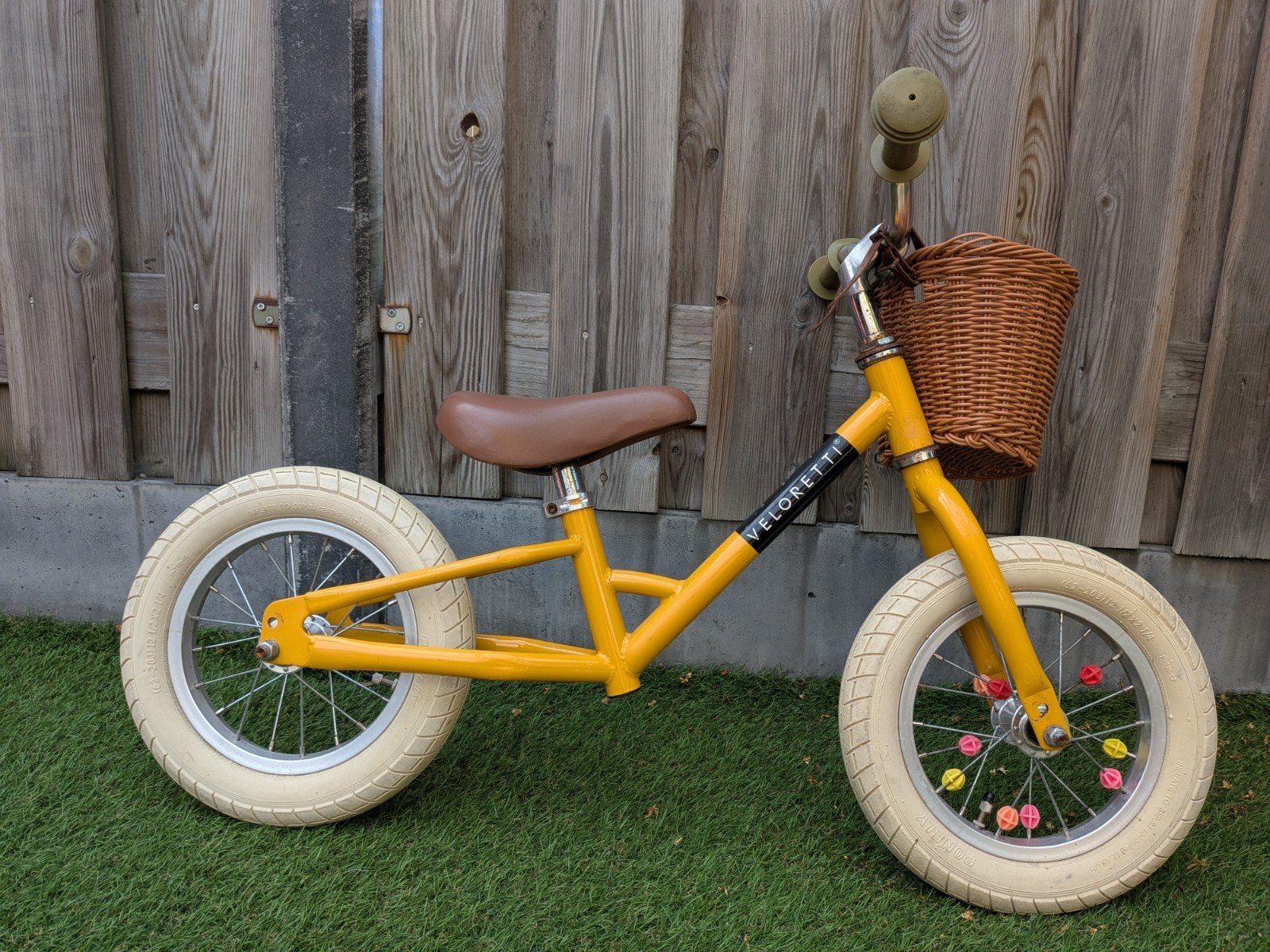 Veloretti loopfiets geel, Ophalen, Gebruikt, Minder dan 16 inch