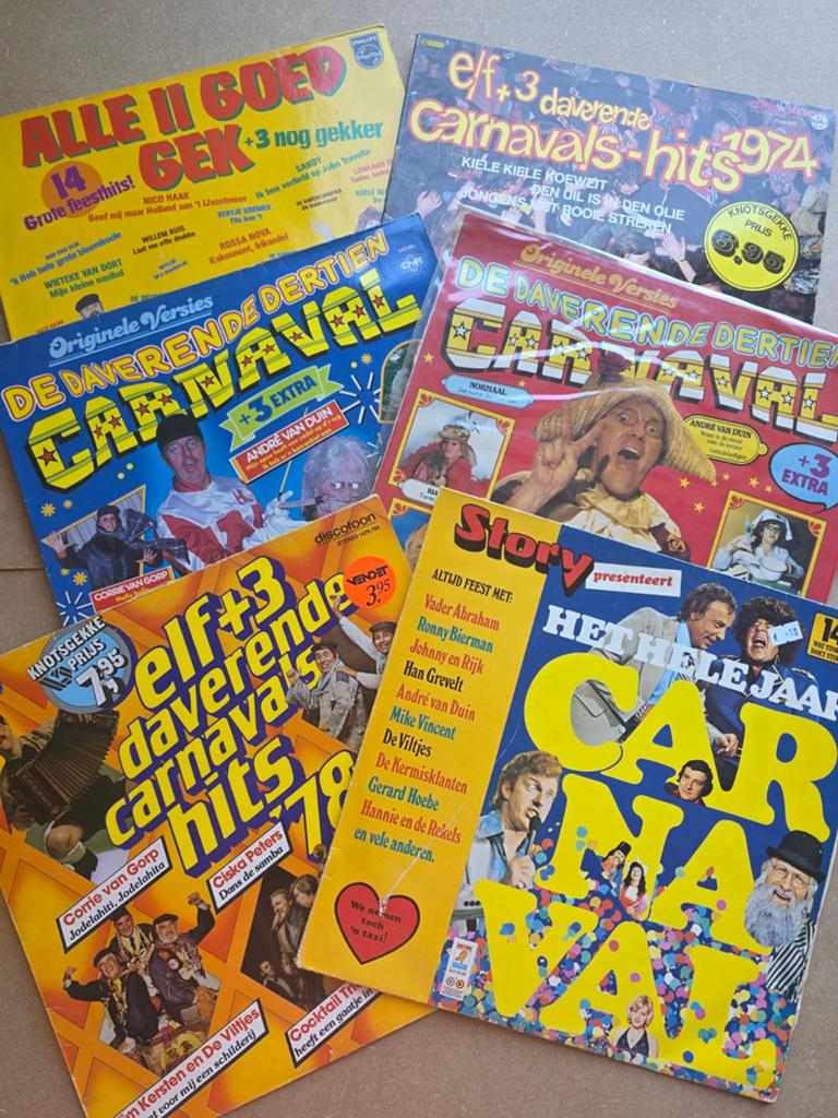 6 carnavals platen, Ophalen of Verzenden, Gebruikt, 12 inch, Overige genres