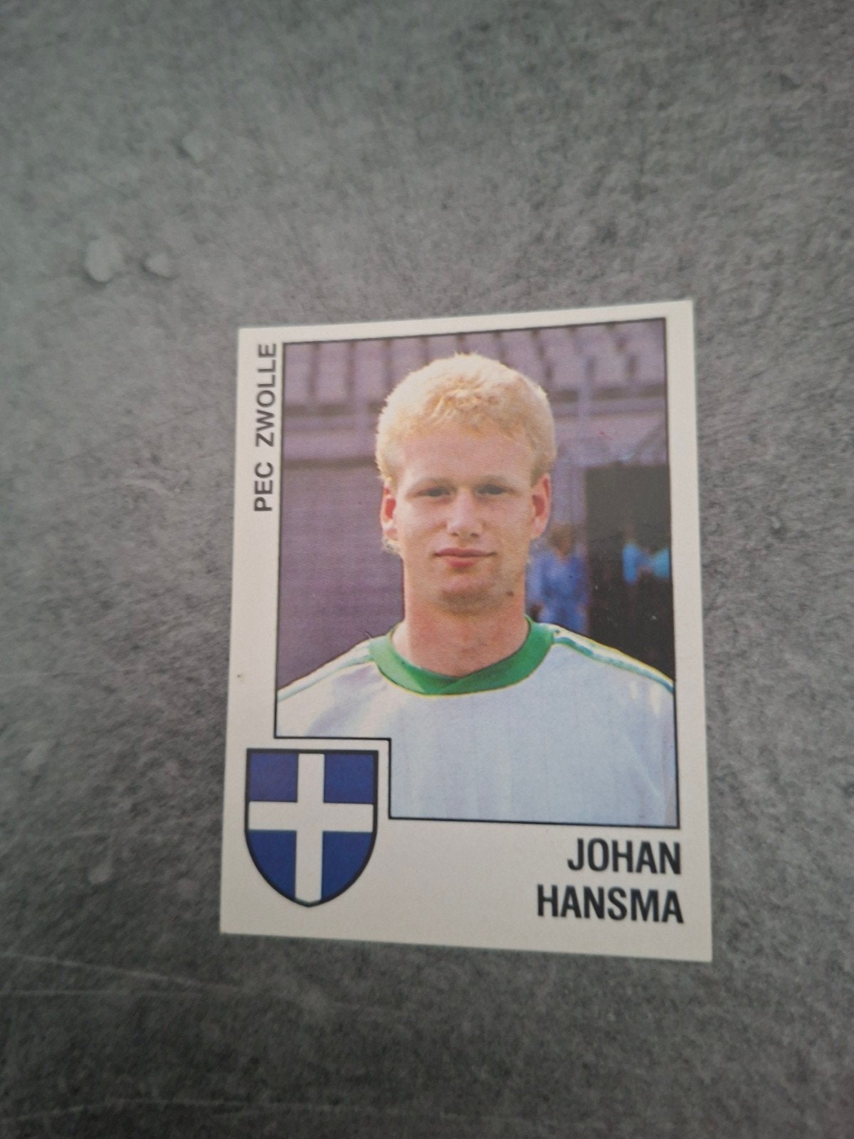 Panini sticker Voetbal 89. Johan Hansma PEC-Zwolle., Ophalen of Verzenden, Zo goed als nieuw, Sticker