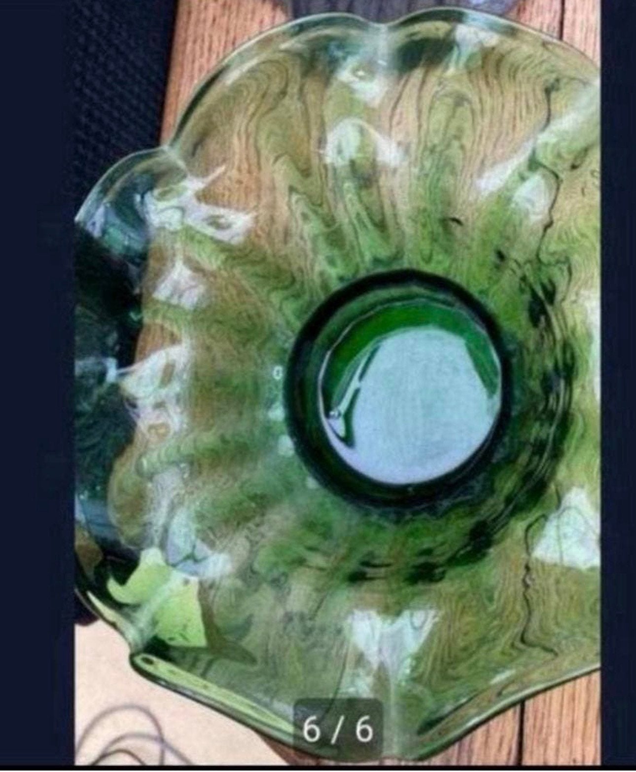 Groene Uitwaaierende Art deco Schaal 23 cm . Ook in blauw, Ophalen of Verzenden