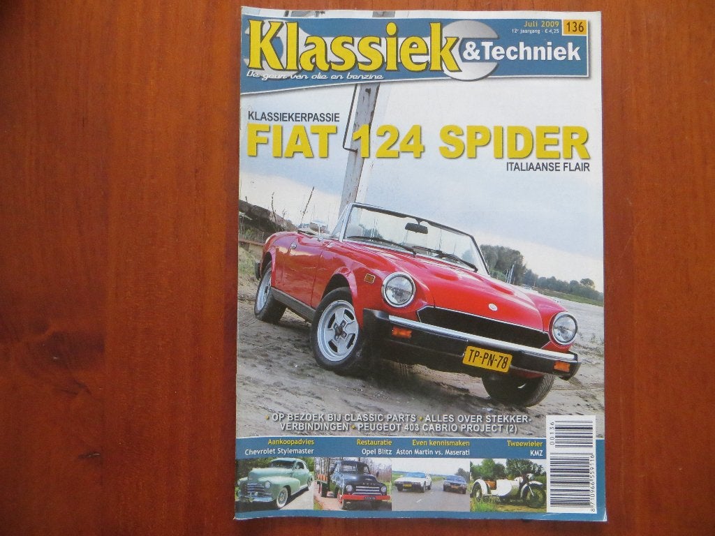 Klassiek & Techniek 136 Fiat 124 Spider, Chevrolet, Blitz, Ophalen of Verzenden, Nieuw, Chevrolet