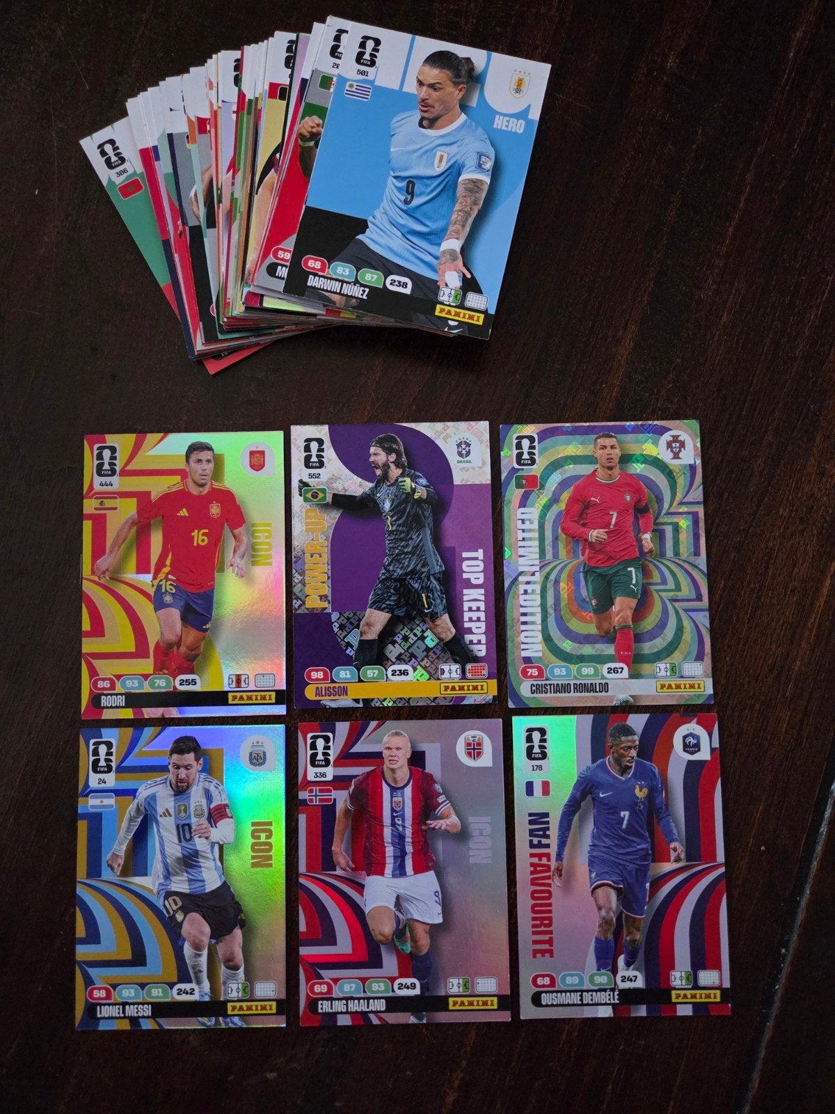 Panini FIFA WK 26 Messi, Haaland, Ronaldo, Hobby en Vrije tijd, Stickers en Plaatjes, Ophalen of Verzenden, Zo goed als nieuw