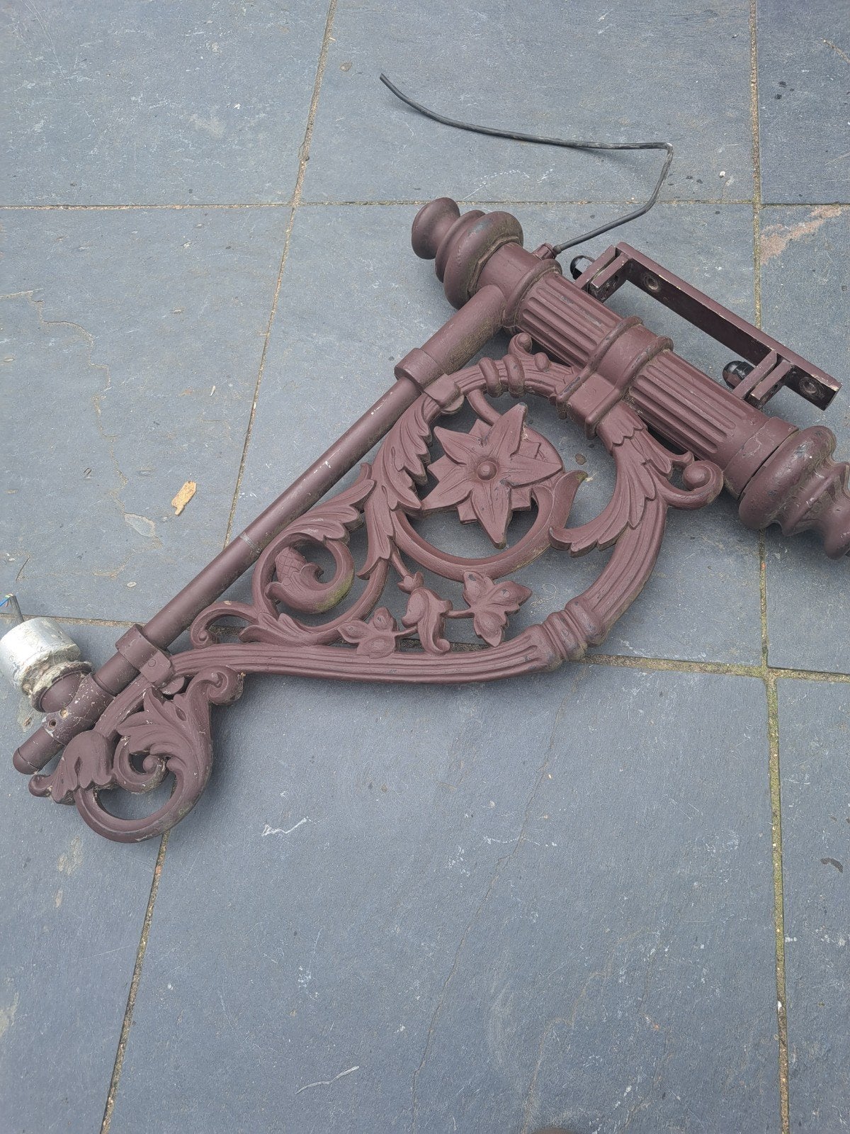 Muurbeugel voor lantaarn. Straatverlichting, Tuin en Terras, Ophalen, Staande lamp, 50 tot 250 watt, Netvoeding