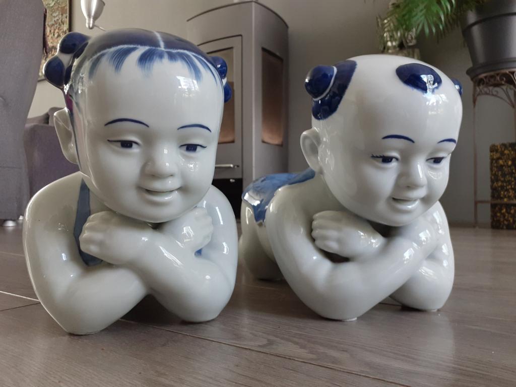 Twee Chinese porseleinen opium kussens, Antiek en Kunst, Ophalen