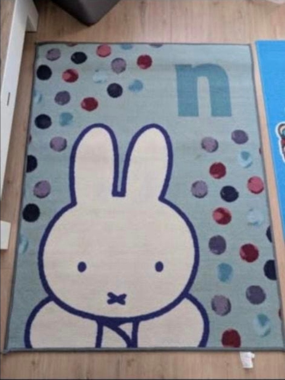 Nijntje vloerkleed met stippen - Kinderkamer, Ophalen, 100 tot 150 cm, 50 tot 100 cm, Grijs