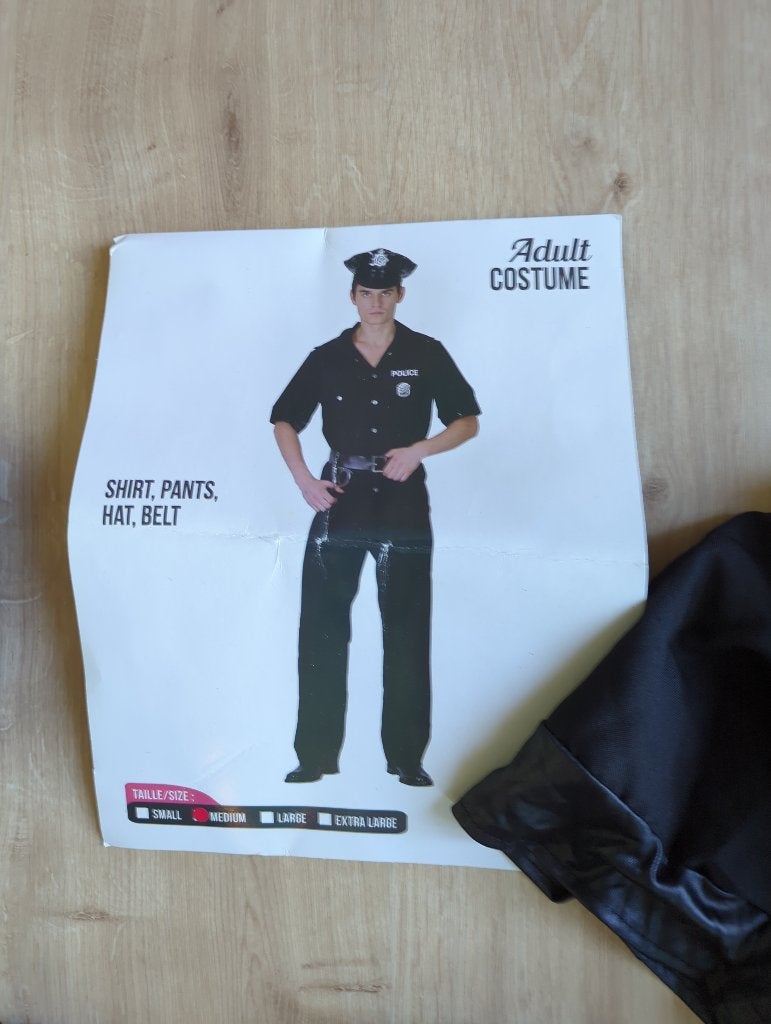 Politie kostuum met wapenstok en handboeien, maat m, Carnaval, Maat 48/50 (M), Jack&Jones, Ophalen of Verzenden