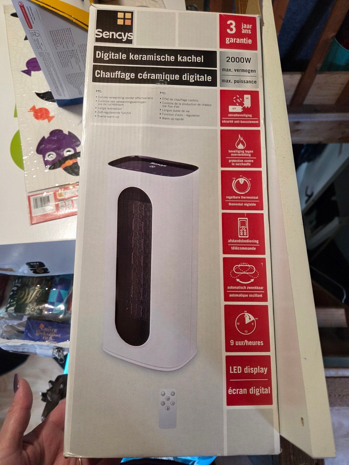 Sencys Digitale Keramische Kachel 2000W, Ophalen, 30 tot 80 cm, Kachel, Minder dan 60 cm