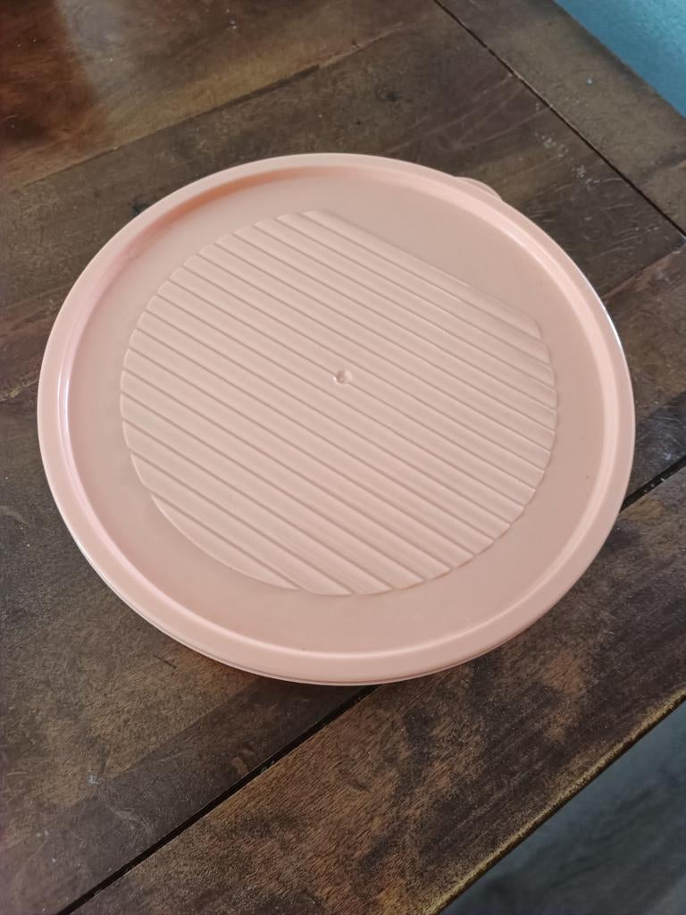 Hapjesschaal met deksel, Ophalen of Verzenden, Zo goed als nieuw, Rond, Hout