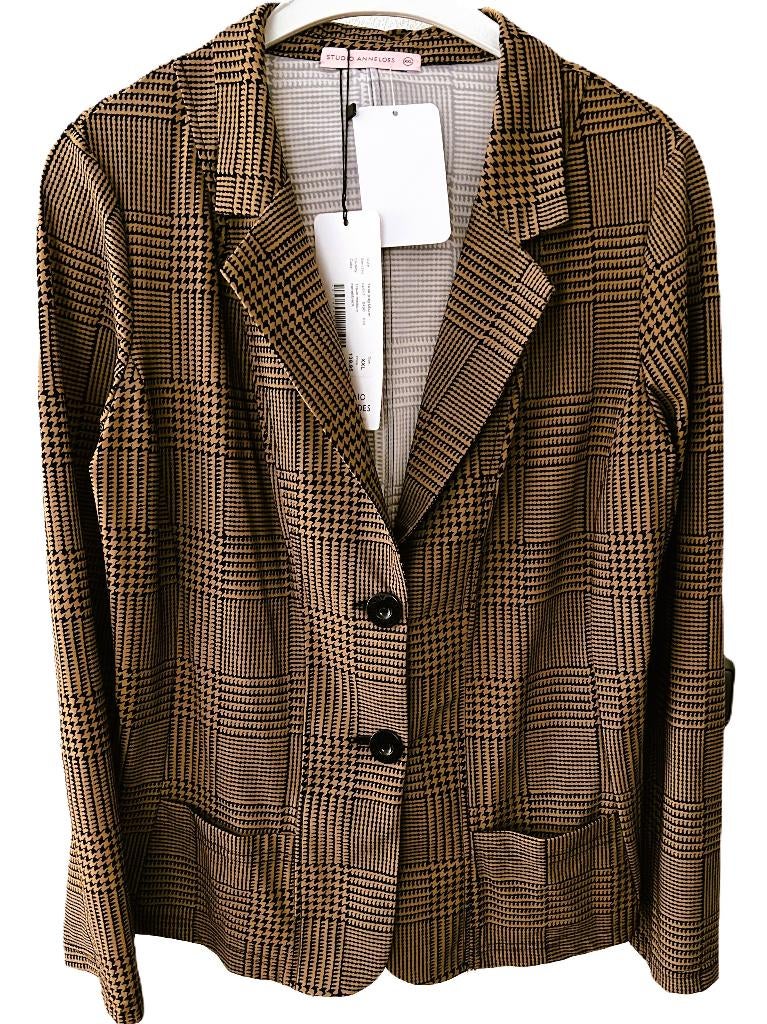 Nieuw STUDIO ANNELOES TESK Prince de Galles jasje XXL, Studio Anneloes, Verzenden, Zwart, Maat 46/48 (XL) of groter