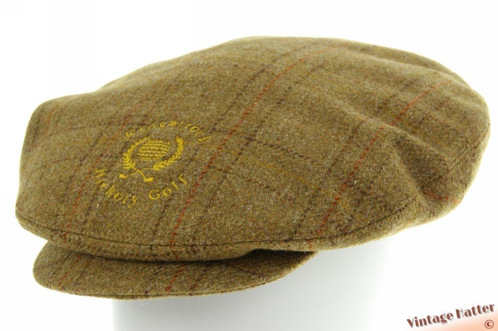 Vintage Wijde klassieke golfpet Hickory Golf groen wol 57, Ophalen of Verzenden, Lawrence and Foster, Pet, 57 cm (M, 7⅛ inch) of minder