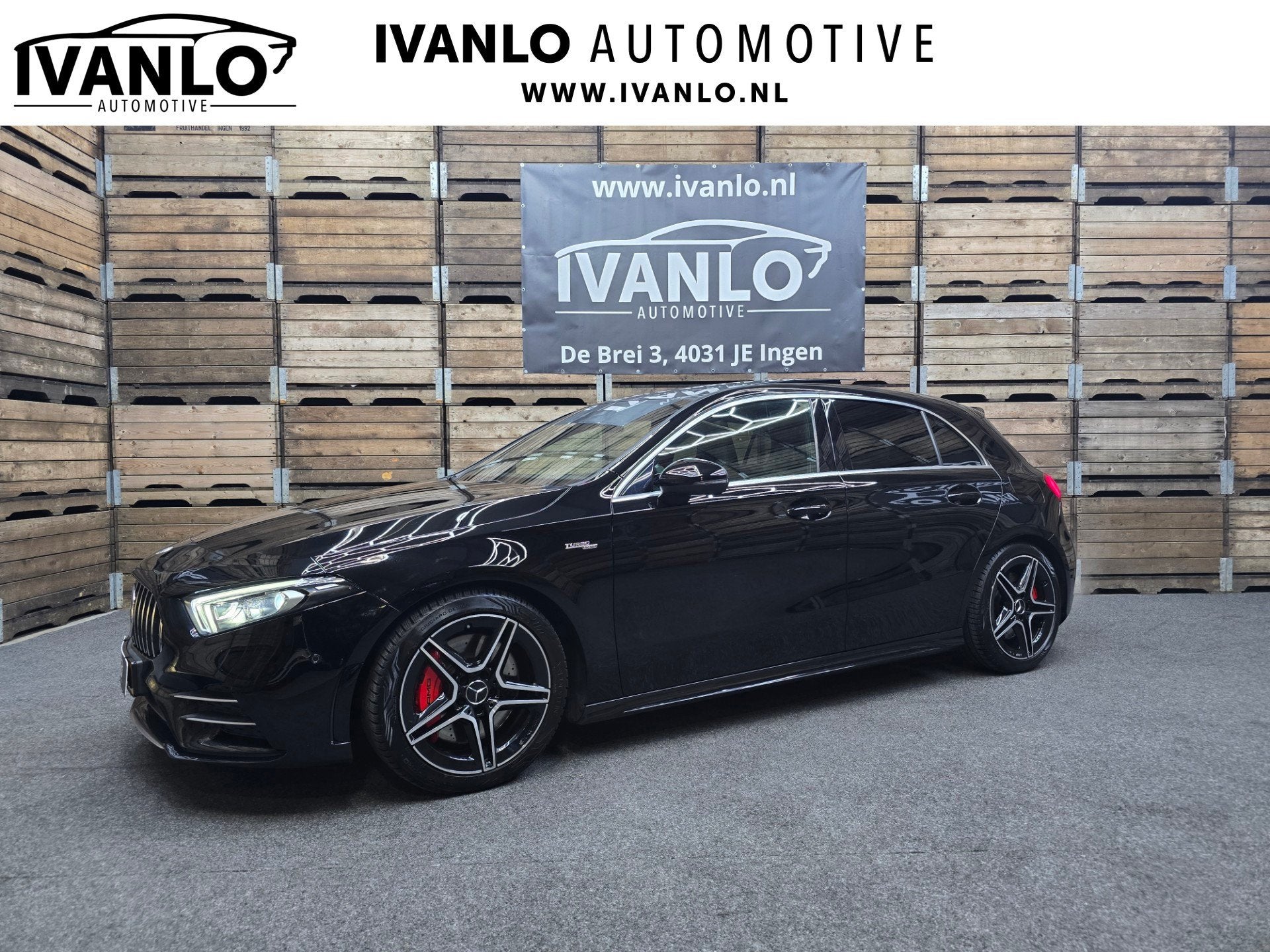 Mercedes-Benz A-klasse AMG 35 4MATIC Premium Pano Sfeer Came, Automaat, Leder en Stof, Zwart, 14 km/l