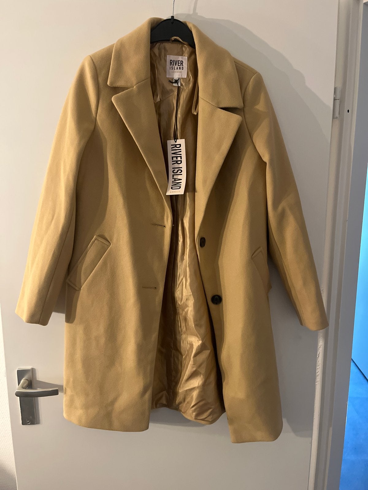 River Island Beige Hyper Herritage Jas Maat 34, Verzenden, Nieuw, Maat 34 (XS) of kleiner, Beige
