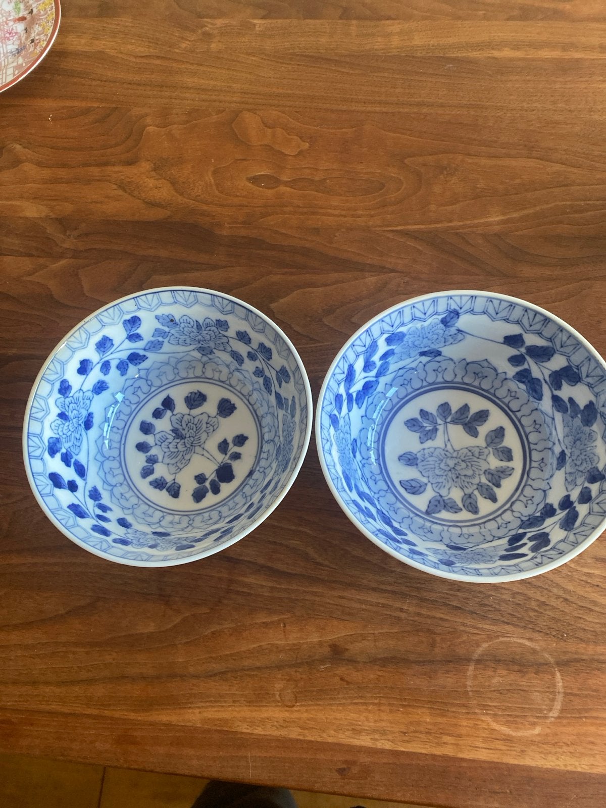 Set van 2 antieke Chinese blauw-witte porseleinen kommen, Antiek en Kunst, Antiek | Schalen, Ophalen