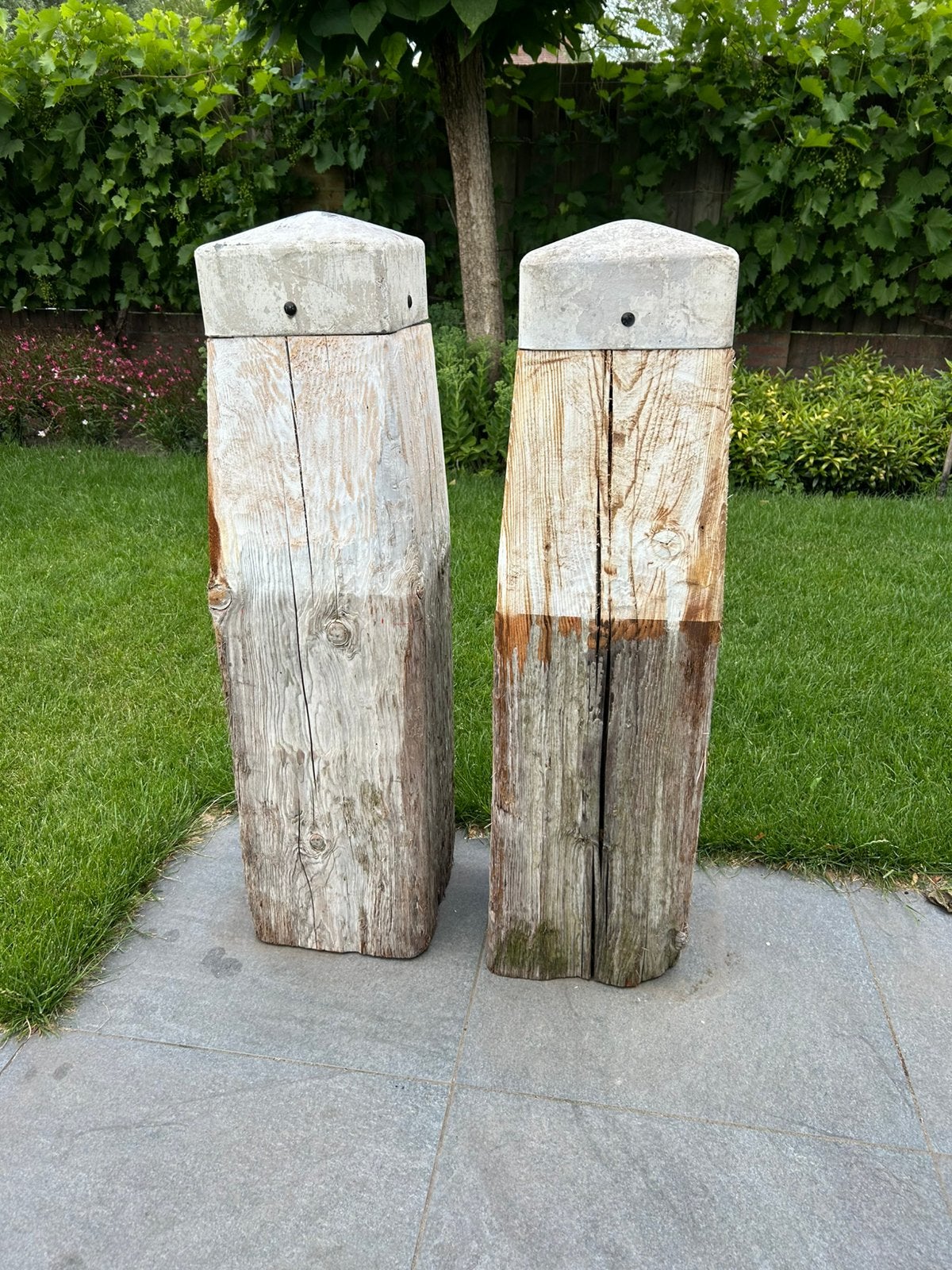 2 aanmeerpalen, Huis en Inrichting, Ophalen of Verzenden, Zo goed als nieuw