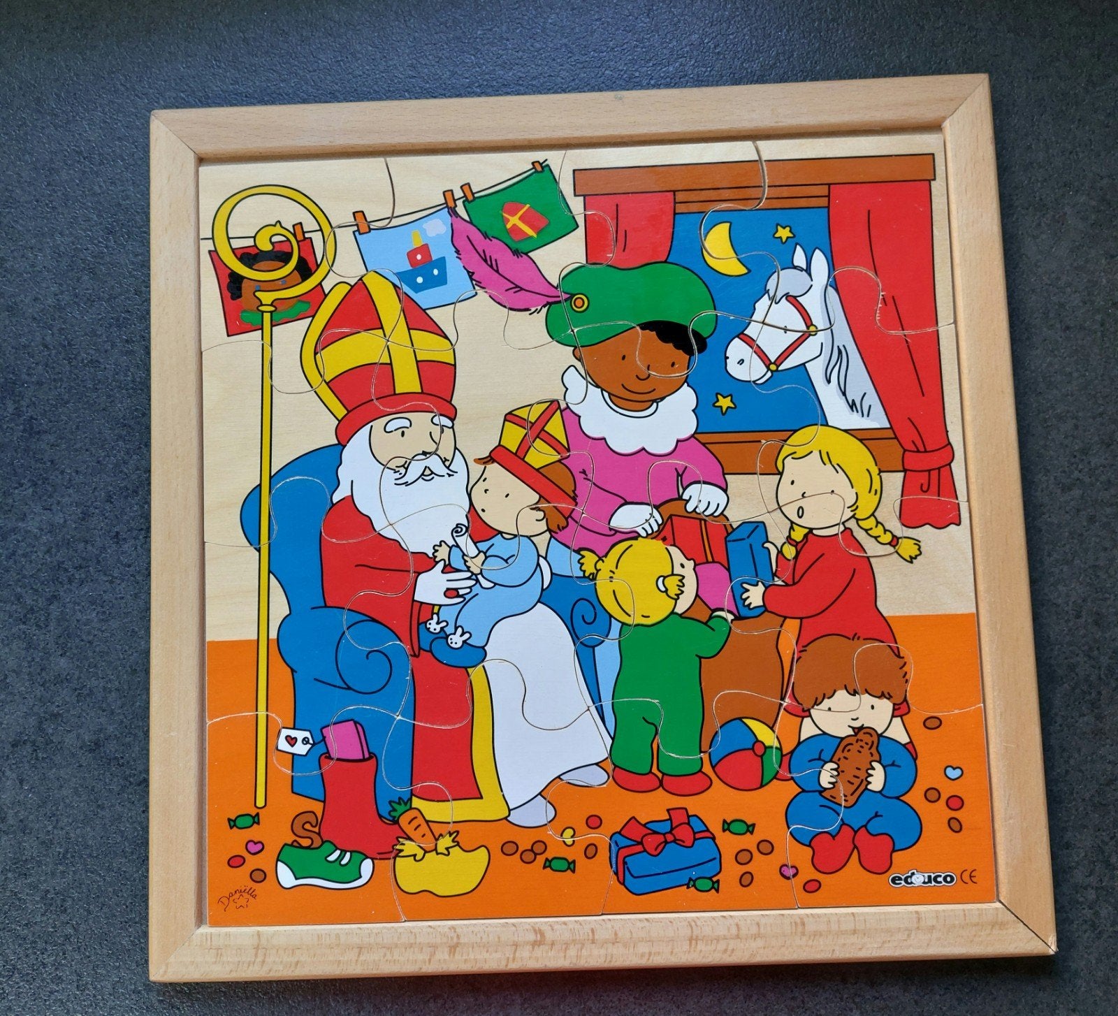 Educo puzzel Sinterklaas en Piet (34 x 34 cm), Ophalen of Verzenden