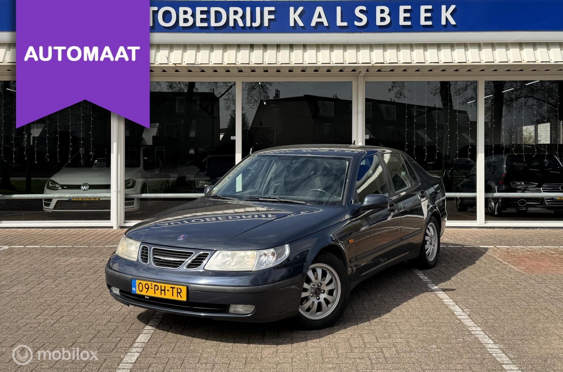 Saab 9-5 2.0t Arc|Automaat|Camera|Trekhaak|Navi|, Auto's, Voorwielaandrijving, 4 cilinders, 150 pk, Blauw