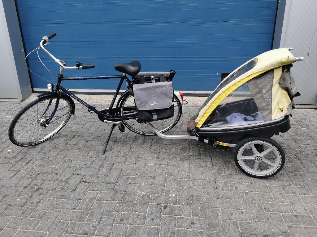 2X FIETS KAR / BIKE BUGGY, Gebruikt, Opvouwbaar, 20 tot 40 kg, Kinderkar