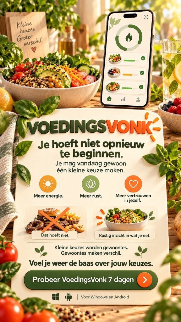 VoedingsVonk App: Gezonde Keuzes, Groot Verschil, Ophalen of Verzenden, Nieuw, Apparaat