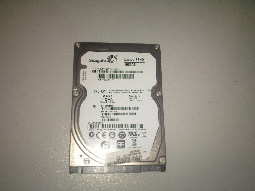 Seagate Laptop 2.5" SSHD 1 TB, Ophalen, Intern, Refurbished, Laptop