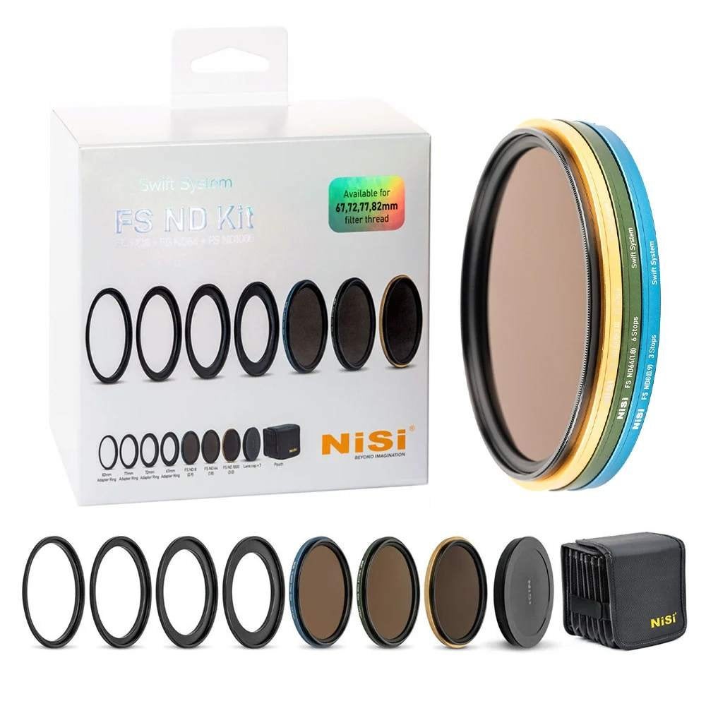 NiSi Swift FS ND Kit (8+64+1000) 67/72/77/82mm, Overige merken, Inclusief opbergcase, Nieuw, 80 mm of meer