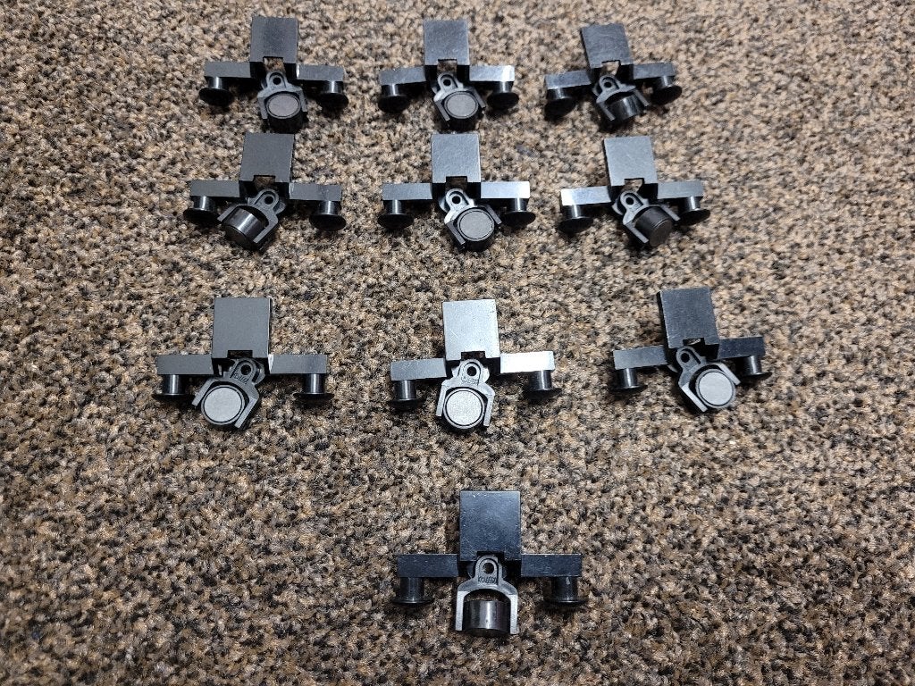 Partij 100x oude zwarte Lego trein buffers, Lego, Lego, Gebruikt, Lego
