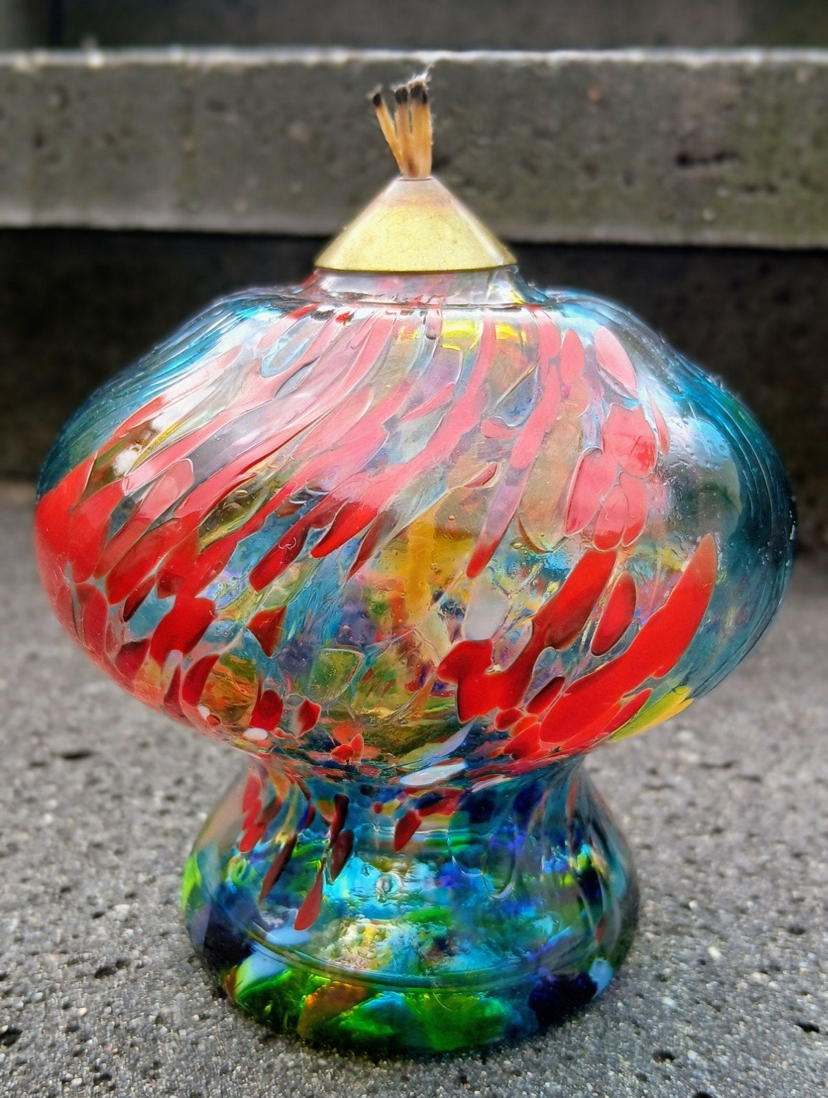 Murano design olielamp, Antiek en Kunst, Ophalen of Verzenden