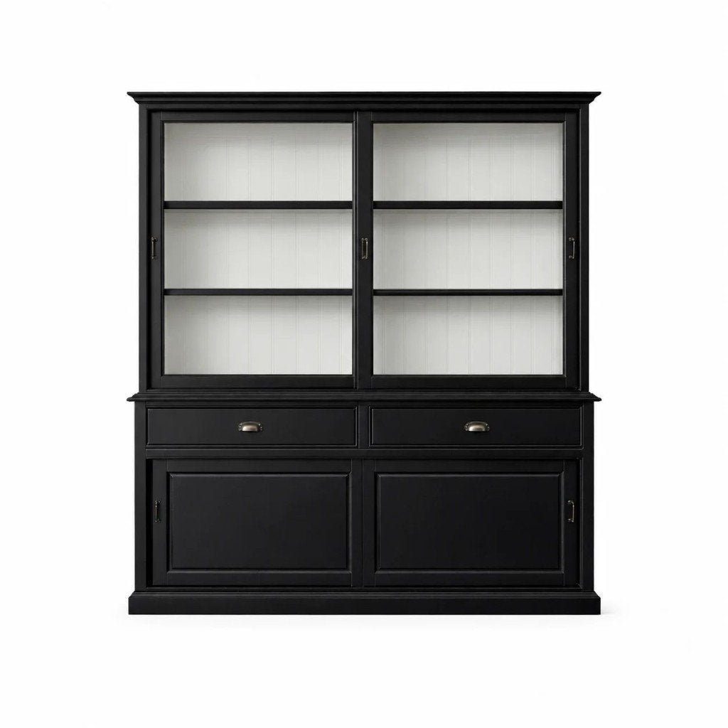 Showmodel buffetkast 200x53x218H cm - RAL 7021- WEG=WEG, Gebruikt, Met deur(en), 200 cm of meer, 150 tot 200 cm